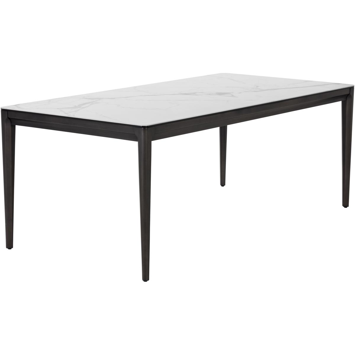 SUNPAN 105749 Queens 78.75 X 39.25 inch White / Smoke Grey Dining Table